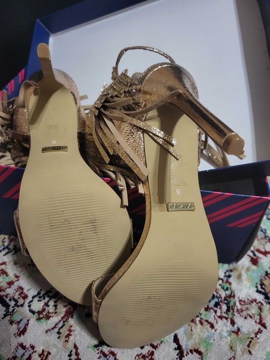 Туфли вечерние золотистые