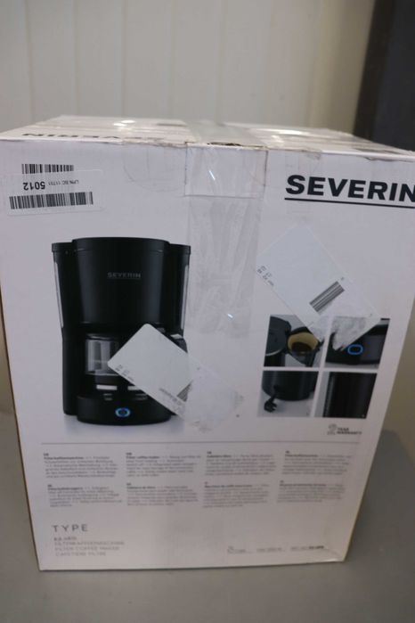 SEVERIN Шварц Кафе машина със стъклена кана, до 10 чаши ПРОМОЦИЯ