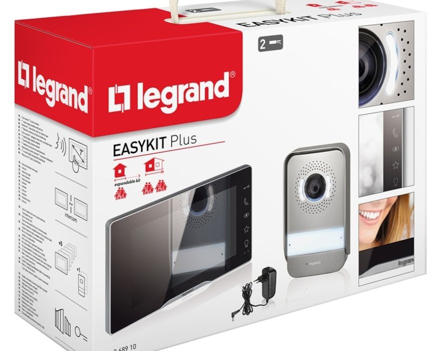 Комплект видеодомофон "EASYKIT Plus", 7'' екран, plug-in, Legrand 3689