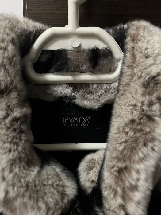 Vesta din piele si blana naturala