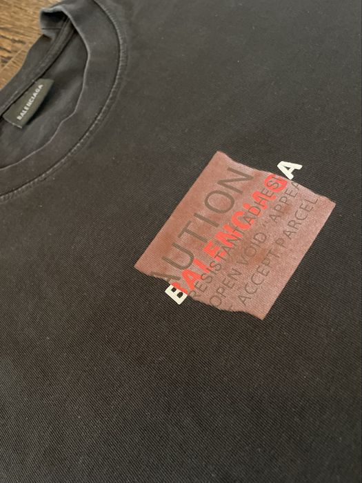 Balenciaga Taped T-Shirt ‘Faded/Black/White/Red’