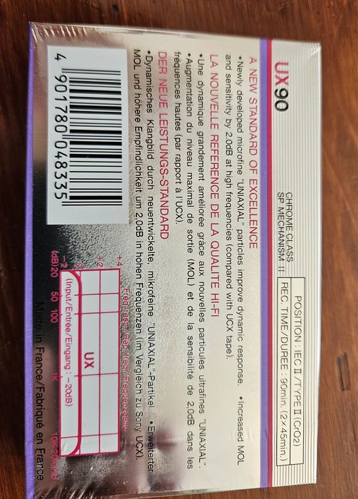 Casete Sony UX90