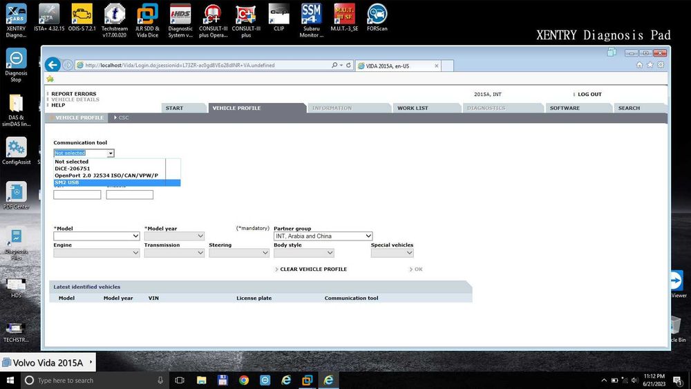 HP Probook 430 G6 + Scanmatik 2 Pro, Passthru J2534 Odis Ista Xentry DTS Monaco Vediamo MUT3 SDD Clip Consult HDS