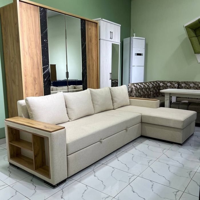 Угловой раскладной диван сундук