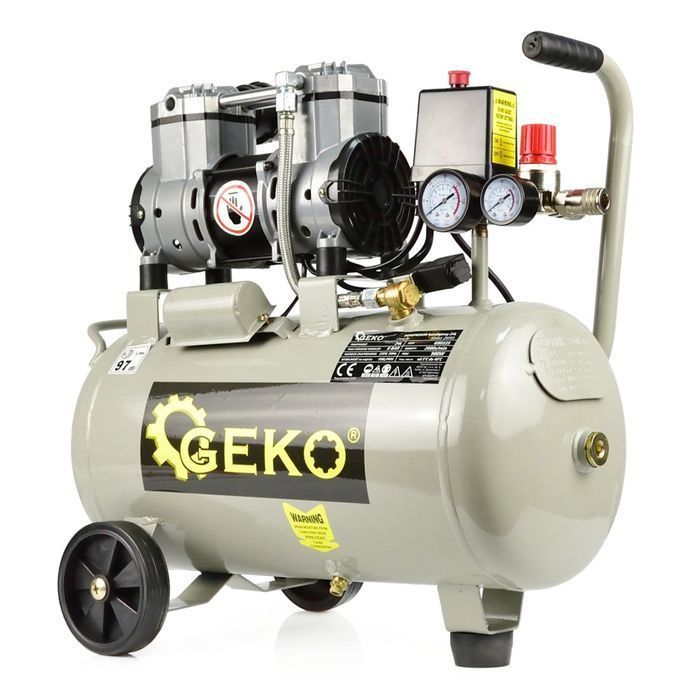 Compresor de aer silentios fara ulei 980w 24l geko