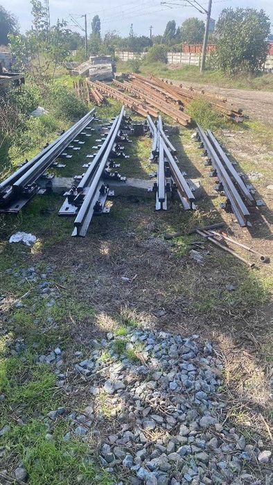 Sina cale ferata, schimbătoare de cale , traverse CF din lemn si beton