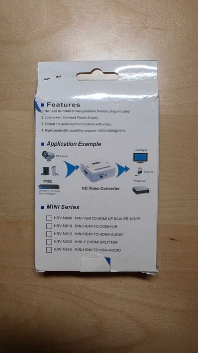 Convertor VGA la HDMI adaptor VGA2HDMI Full HD 1080p audio monitor TV proiector laptop PC convertor activ nou