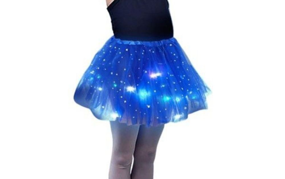 Детска светеща пола с LED светлини  + подарък мини Елза