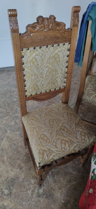 Mobilă lemn masiv lucrată manual in stil baroc, total 10 obiecte