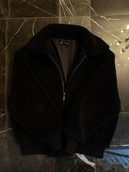 Мужская тёплая меховая куртка Zara размер 40 (M)