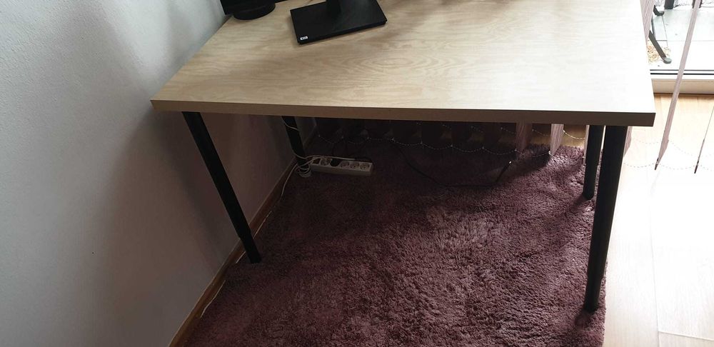 Birou alb simplu / Masa de scris, 120cm x 60cm, inaltime 72cm