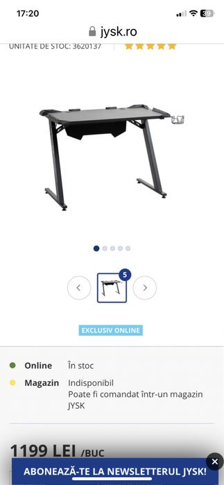 Birou  gaming + rafturi gaming