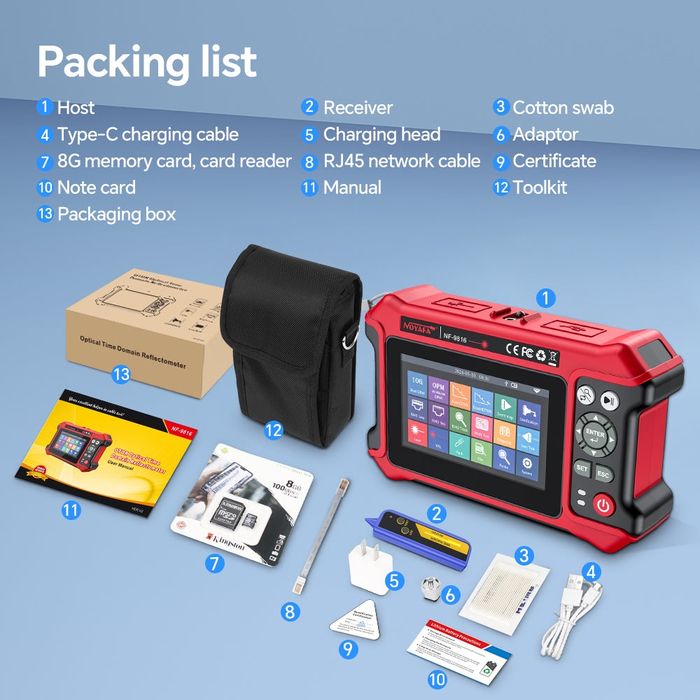 Noyafa NF-9816 OTDR Многофункциональный  тестер рефлектометр