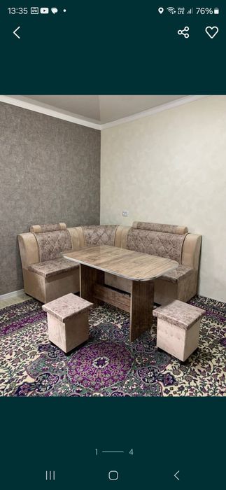 Кухнние.  Уголок +Сол+2пуфиг.качитва можете пасматрет