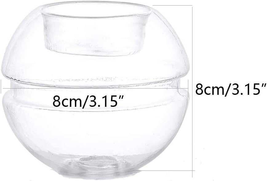 Set 8 suporturi 2 in 1 lumanari si plante Nuptio, transparente