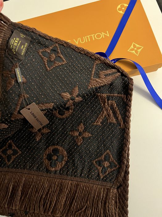 Fular louis vuitton negru si maro