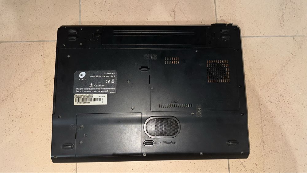 Laptop Myria D154NP-C2 pentru piese sau recondiționare – fără HDD și încărcător