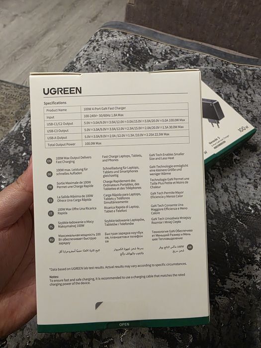 Зарядное устройство UGREEN Nexode S 100W