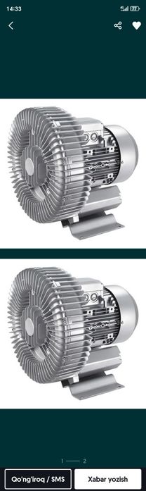 Xavo nasosi rover stanogi va gaz tortish uchun 7.5 kv xavo matori