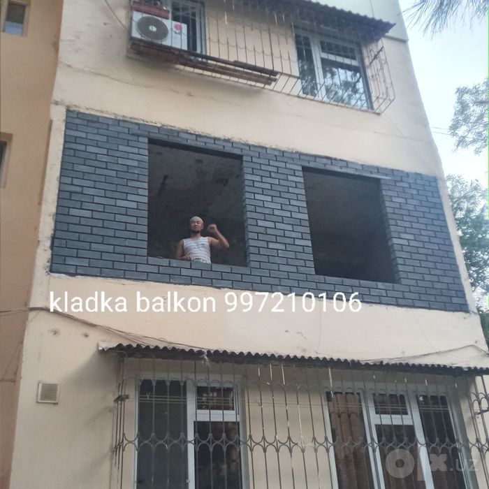 Kladka balkon balkonga g'isht teramiz