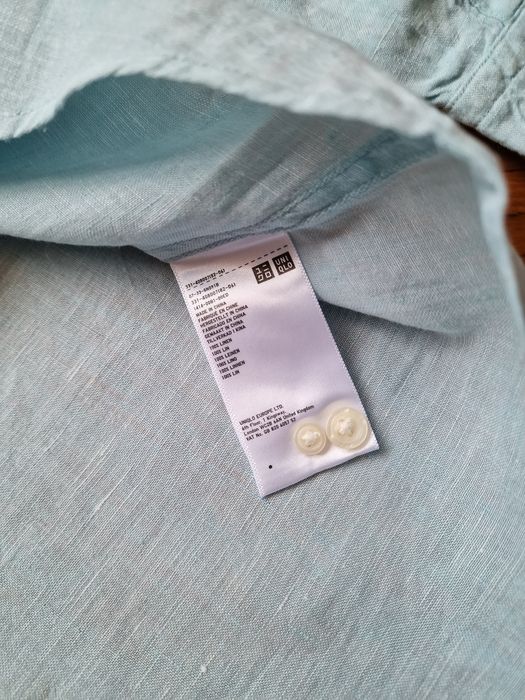 Страхотна мъжка ленена риза UNIQLO , 100% лен , размер S