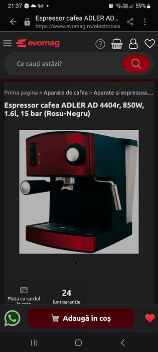 Vand expressor cafea manual in stare perfecta de functionare !!