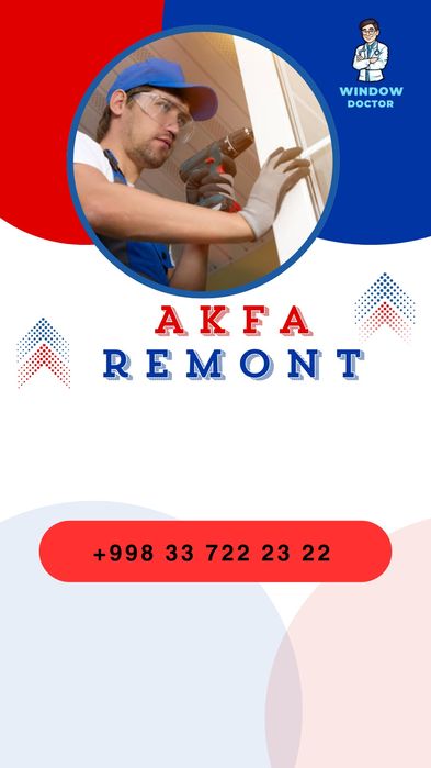 Akfab remont akfa usta eshik remont rezina almashtrish deraza remont