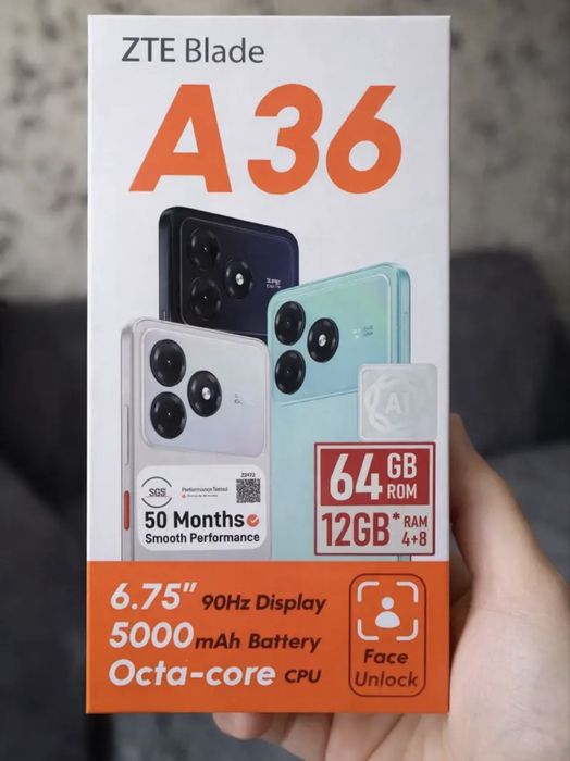Продам смартфон ZTE Blade A36 (новый)