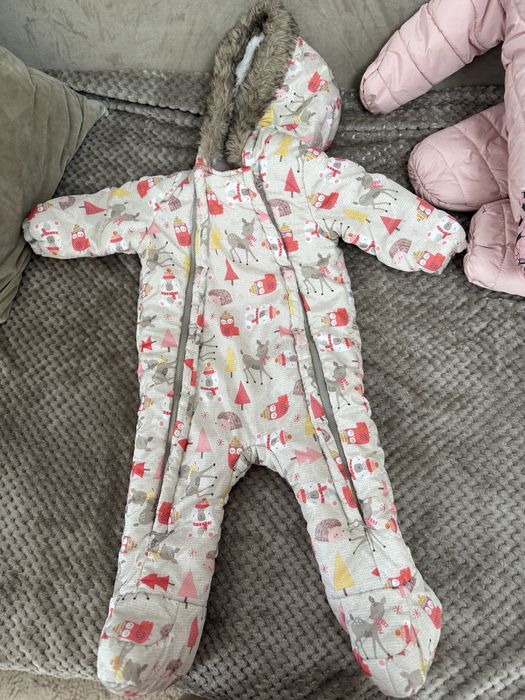 Doua salopete iarna fetita 6-9 luni