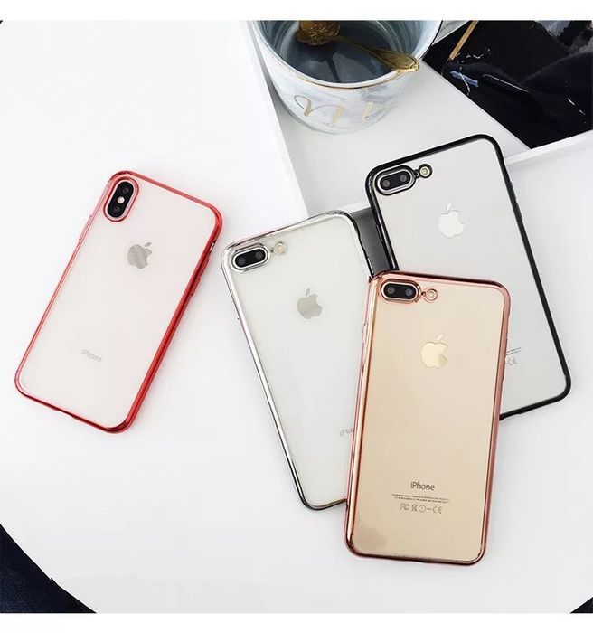 Husa margini metalizate iPhone SE 2020 ,6 ,6s,6 Plus,7,7 Plus,8,8 Plus