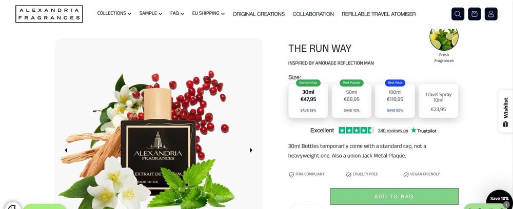 Alexandria fragrances - The Runaway (Extrait de Parfum)