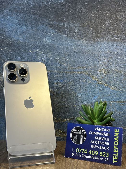 Iphone 15 Pro Max/128Gb/2 ani Garantie Centrul de Telefoane/rate