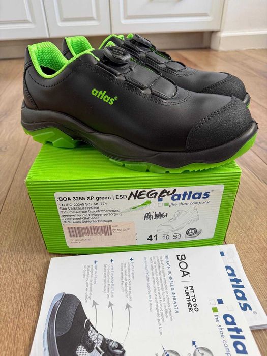 Nou Atlas 41 S3 BOA bocanci piele bombeu protectie impermeabil