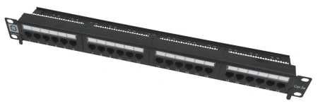 Коммутационная панель Pixietech 19"  1U 24 порта cat 5e