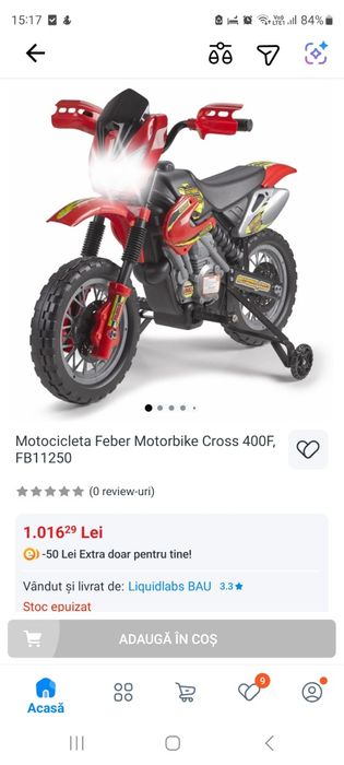 Motocicleta Feber Cross electrica