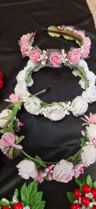 Ободки с цветами для девочек, заколки