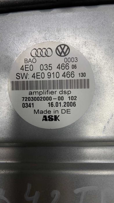 Усилвател BANG&OLUFSEN AUDI A8 4E0035466