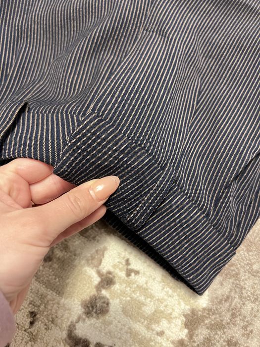 Pantaloni Karol cu talie inalta curea si dungi XS