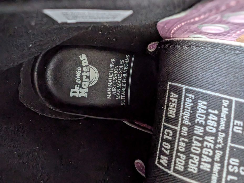 Кубинки Dr. Martens 1460 Pink Lavender VEGAN boots
