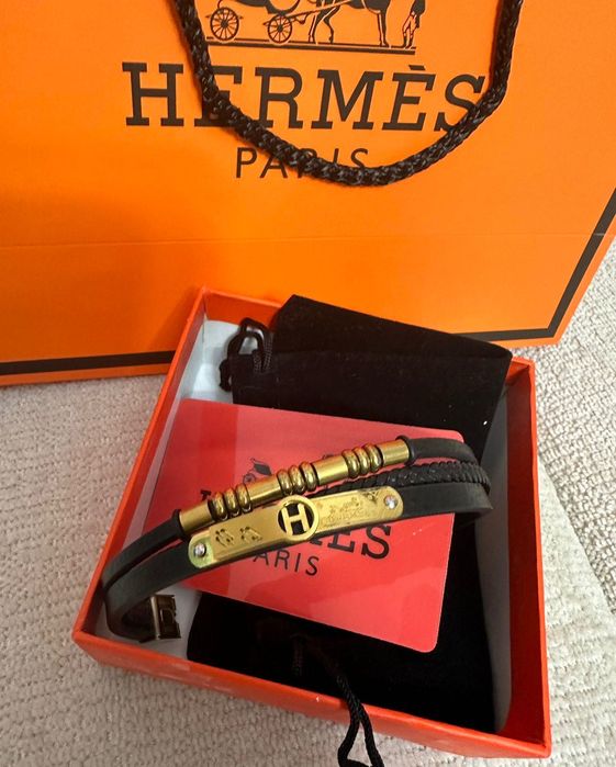 Hermes-Чисто нова автентична гривна унисекс