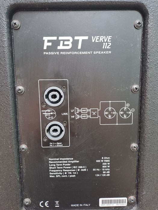 Vând pereche boxe profesionale FBT Verve 112