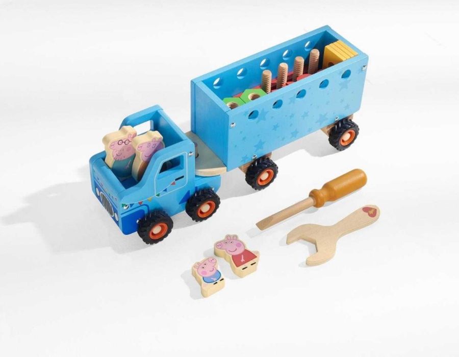 Детски дървен камион “Peppa Pig”