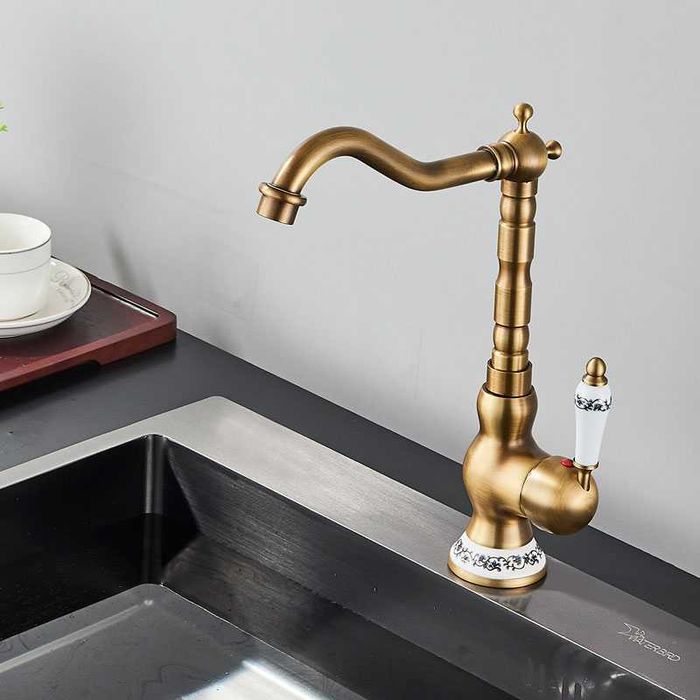 Baterie Antichizata Lavoar Chiuveta Baie Bucatarie Design Modern AR