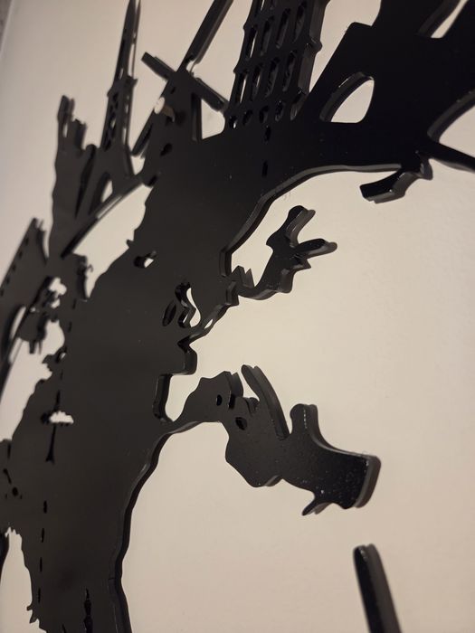 Orașele lumii – decorațiune de perete din oțel tăiat cu laser