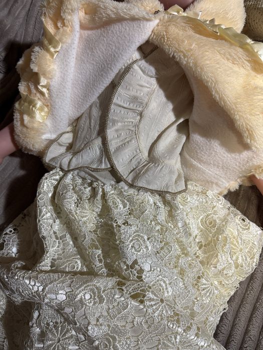 Винтажная кукла с сумкой