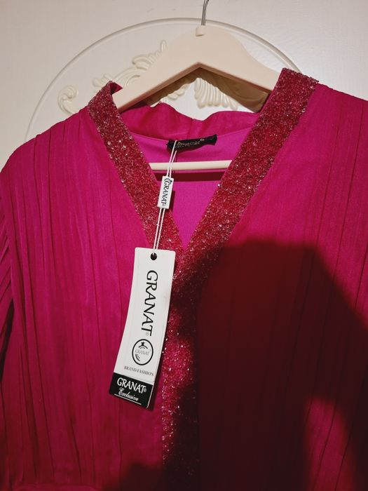 Турецкое платье малинового  цвета