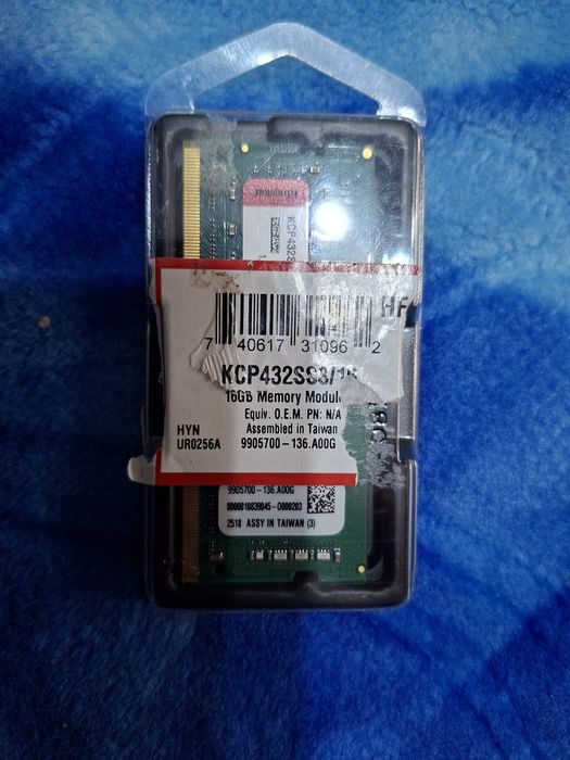 Memorie Ram crucial si kingstone  ddr4 16gb. Laptop