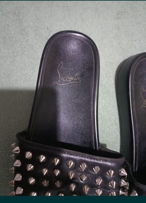 Papuci piele Christian loubotin 37