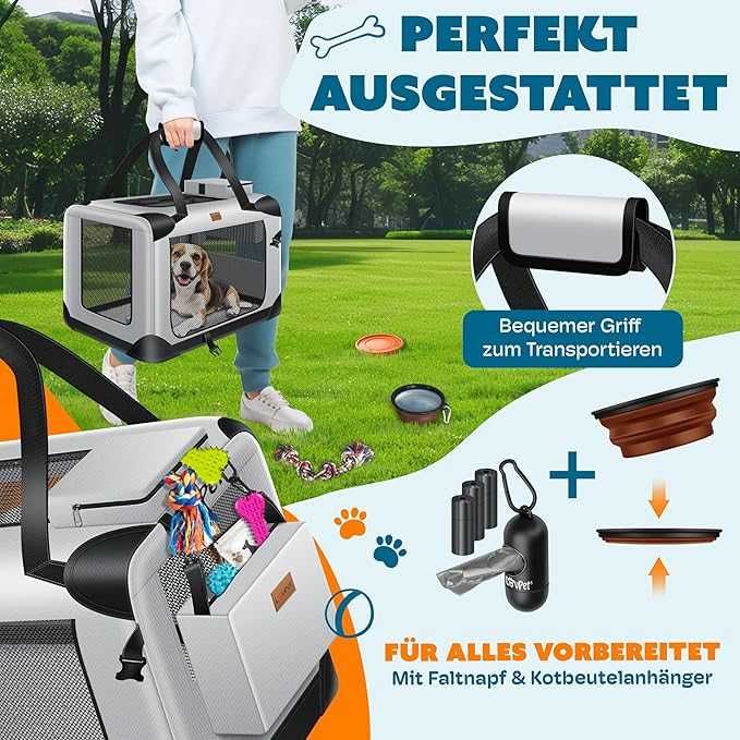 Lovpet® Транспортна чанта за кучета,  M: 60 x 42 x 42 cm