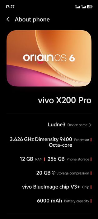 Vivo x200 pro 256/12гб White